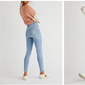 We The Free raw high rise jeggings